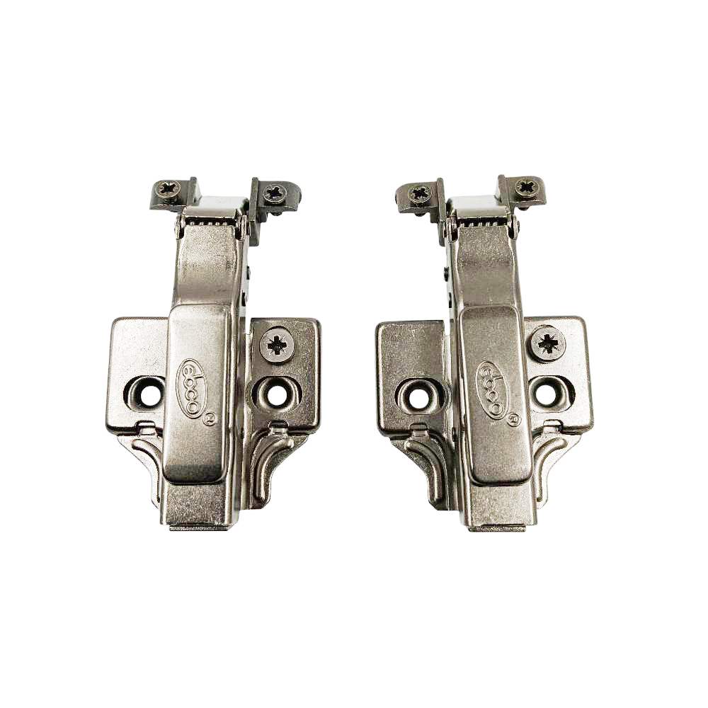 Ebco Aluminium profile Auto hinges 3D m.s soft close  HAP1 nickel finish 4hole 0 and 8 crank (2379)