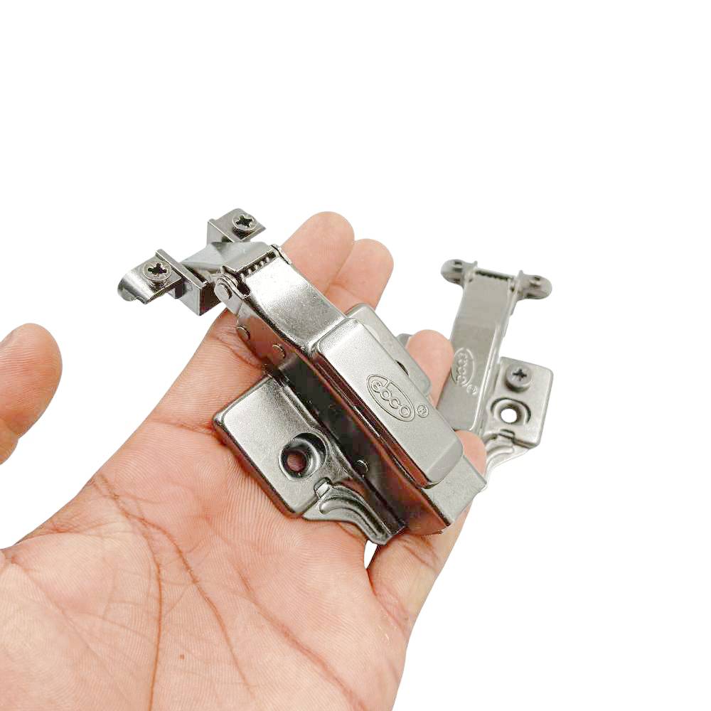 Ebco Aluminium profile Auto hinges 3D m.s soft close  HAP1 nickel finish 4hole 0 and 8 crank (2379)