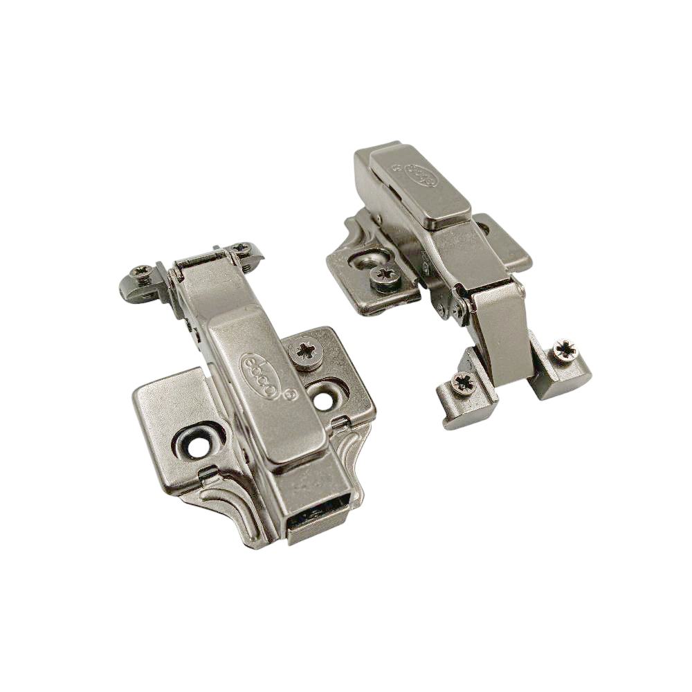 Ebco Aluminium profile Auto hinges 3D m.s soft close  HAP1 nickel finish 4hole 0 and 8 crank (2379)