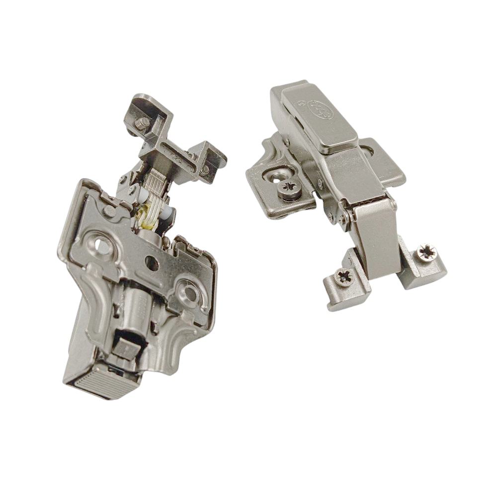 Ebco Aluminium profile Auto hinges 3D m.s soft close  HAP1 nickel finish 4hole 0 and 8 crank (2379)
