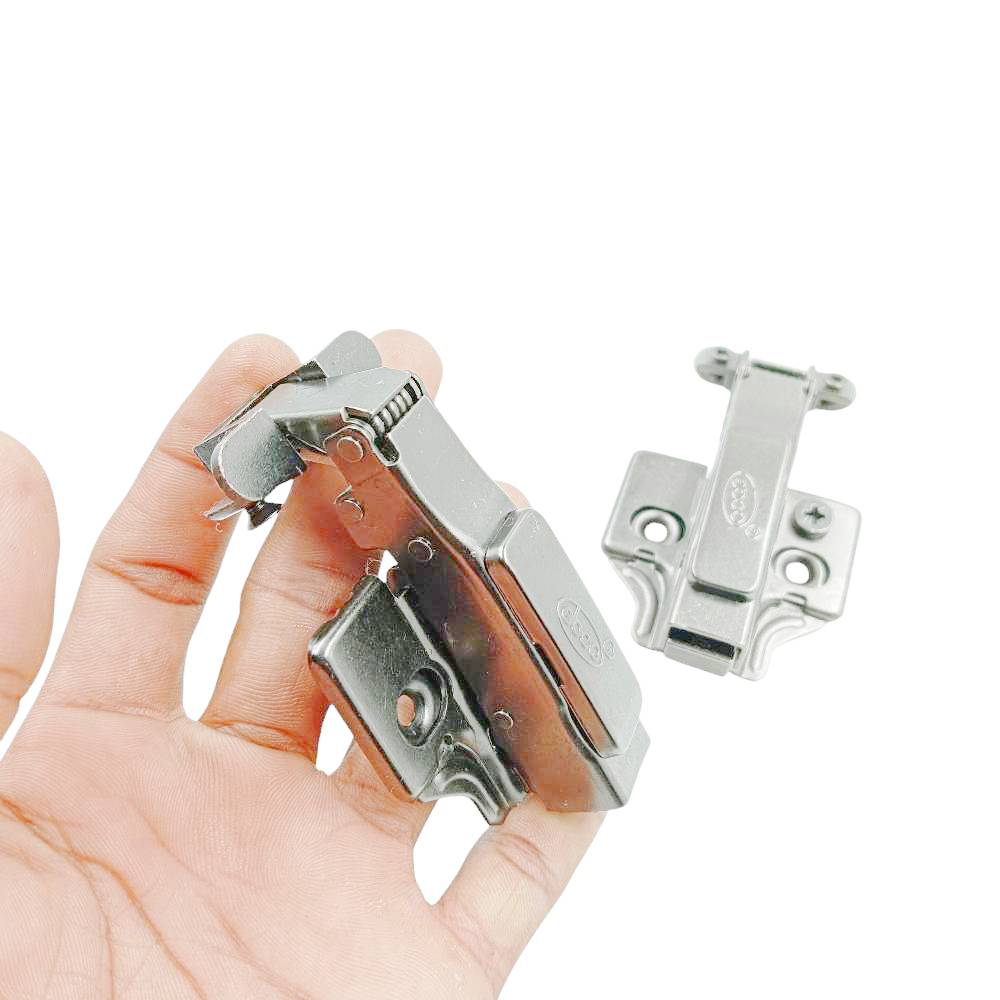 Ebco Aluminium profile Auto hinges 3D m.s soft close  HAP1 nickel finish 4hole 0 and 8 crank (2379)