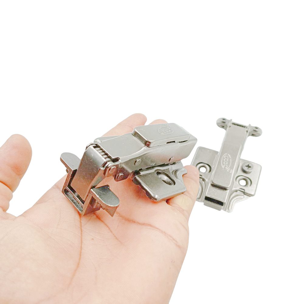 Ebco Aluminium profile Auto hinges 3D m.s soft close  HAP1 nickel finish 4hole 0 and 8 crank (2379)