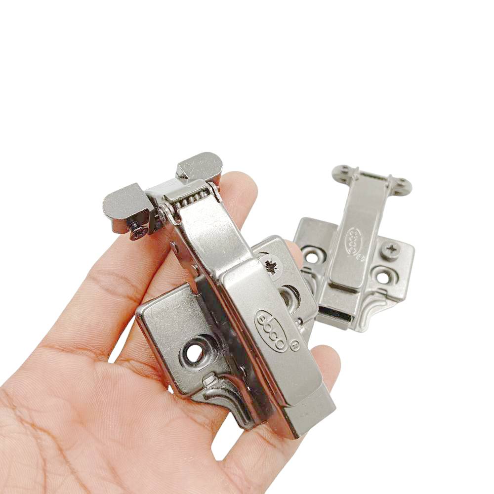 Ebco Aluminium profile Auto hinges 3D m.s soft close  HAP1 nickel finish 4hole 0 and 8 crank (2379)