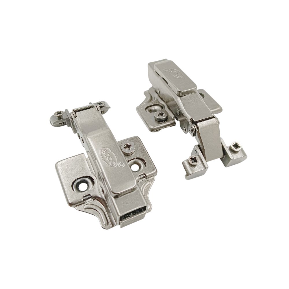 Ebco Aluminium profile Auto hinges 3D m.s soft close  HAP1 nickel finish 4hole 0 and 8 crank (2379)