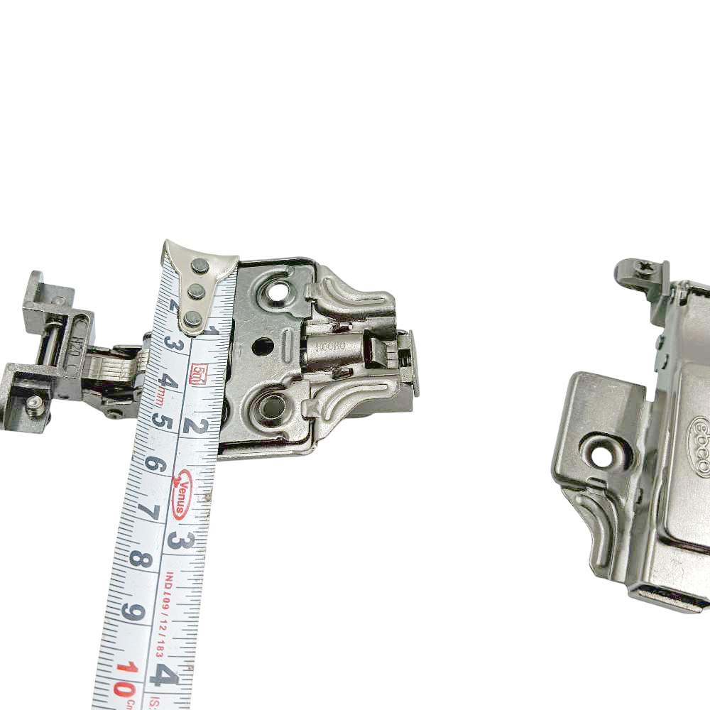 Ebco Aluminium profile Auto hinges 3D m.s soft close  HAP1 nickel finish 4hole 0 and 8 crank (2379)