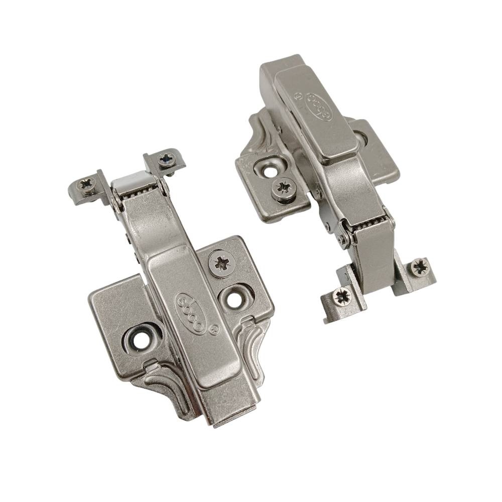 Ebco Aluminium profile Auto hinges 3D m.s soft close  HAP1 nickel finish 4hole 0 and 8 crank (2379)