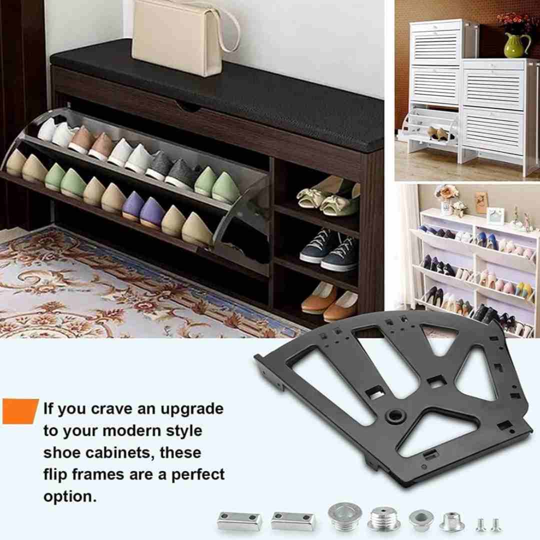 Ebco Shoe rack fitting 3 Layers 6/3/SRF/BL zipco pvc black shoe rack rolling Cabinet Fitting set of 2pcs only fittings (2375)