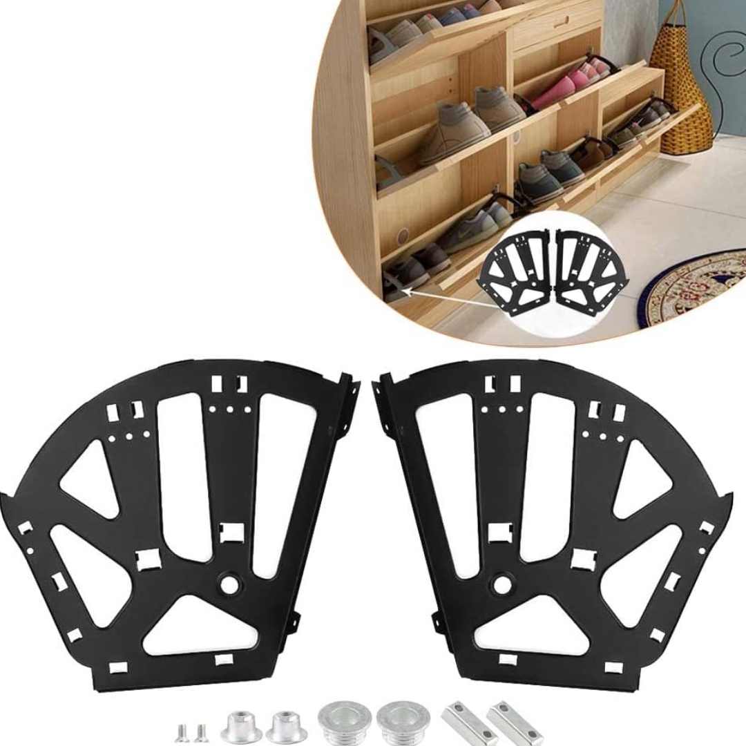 Ebco Shoe rack fitting 3 Layers 6/3/SRF/BL zipco pvc black shoe rack rolling Cabinet Fitting set of 2pcs only fittings (2375)