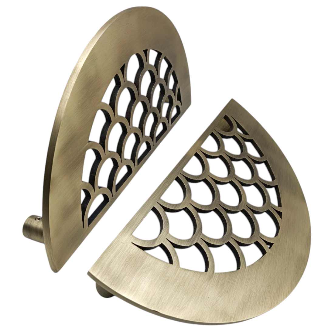 Maindoor handle antique half round double door 12" jali model 300mm (2410)