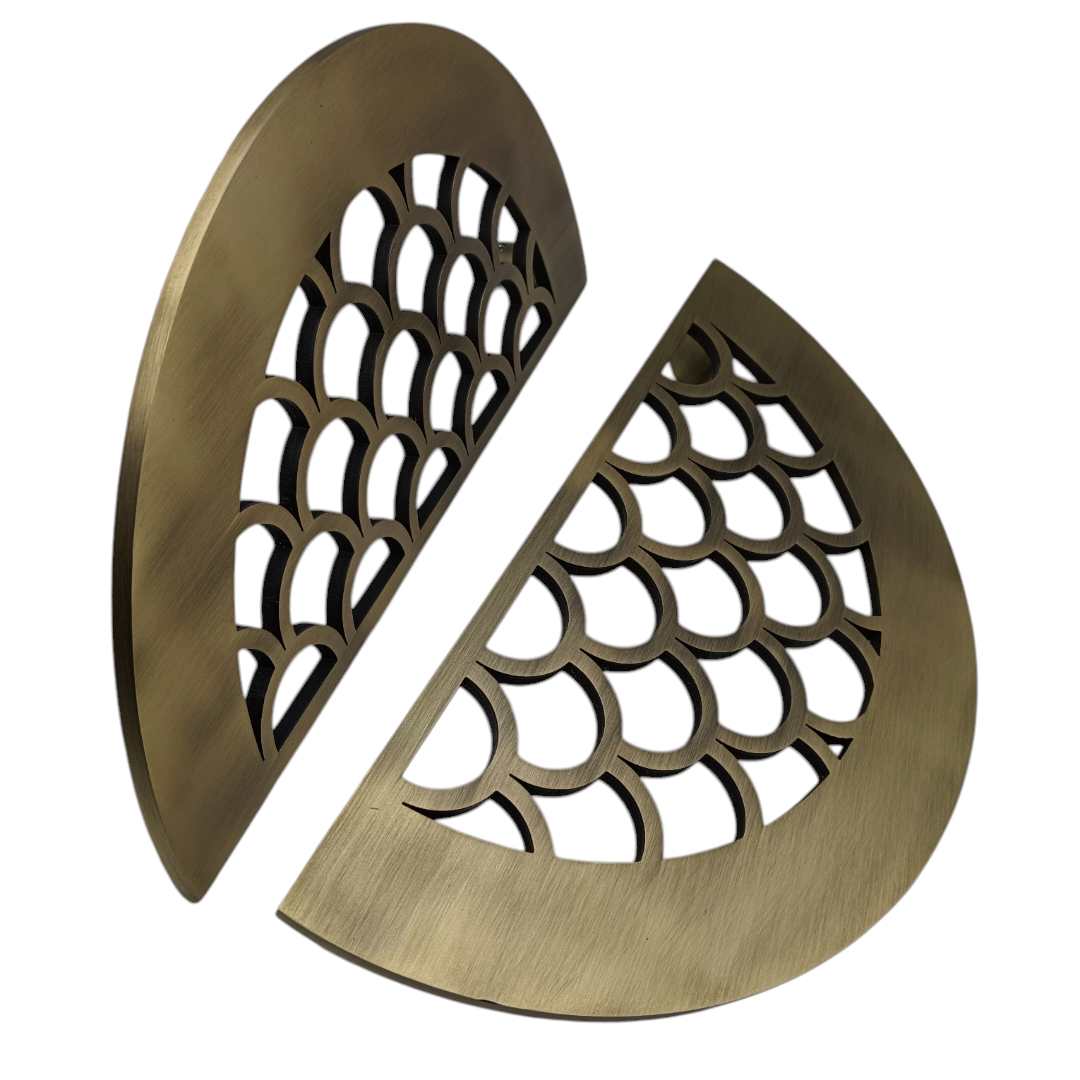 Maindoor handle antique half round double door 12" jali model 300mm (2410)