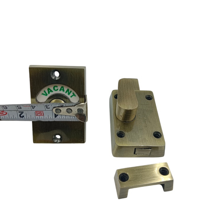 Indicator Turn latch Antique 3" Bolt Bathroom/Toilet Door Lock , Engaged/Vacant Privacy Latch(2424)