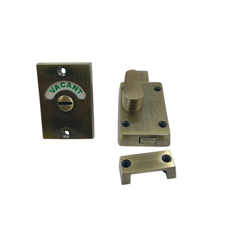Indicator Turn latch Antique 3" Bolt Bathroom/Toilet Door Lock , Engaged/Vacant Privacy Latch(2424)