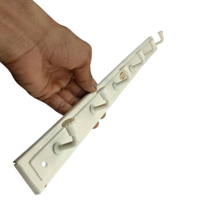 Cloth hanger ivory powder coated single 6hook and 8hook regular (2421)