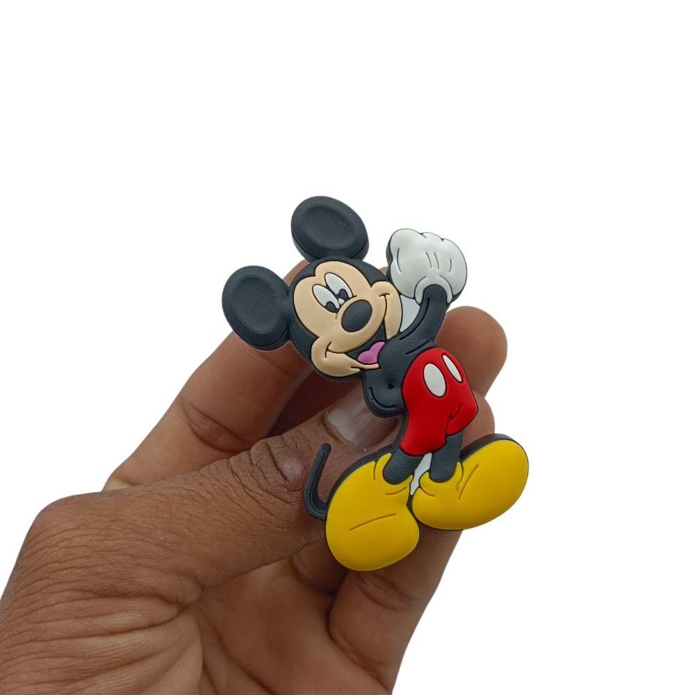 Drawer knob cabinet knob mickey mouse yellow red black children bedroom knob rubber (2430)