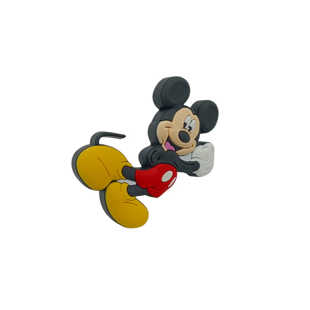 Drawer knob cabinet knob mickey mouse yellow red black children bedroom knob rubber (2430)