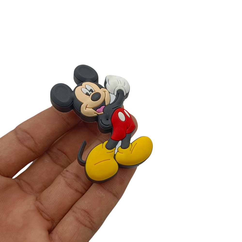 Drawer knob cabinet knob mickey mouse yellow red black children bedroom knob rubber (2430)