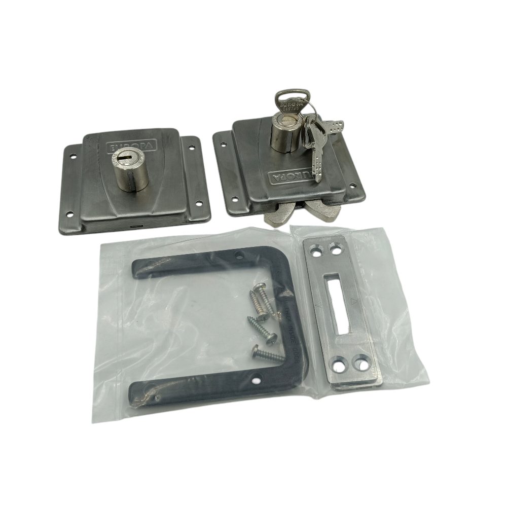 Europa sliding door lock 20mm F367sstw combo set of 2pcs furnito sliding wardrobe lock steel finish 15 years warrenty(2469)