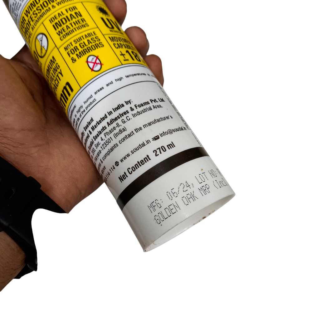 Silicone sealent golden brown colour soudal window seal 380gm gap filling (2488)