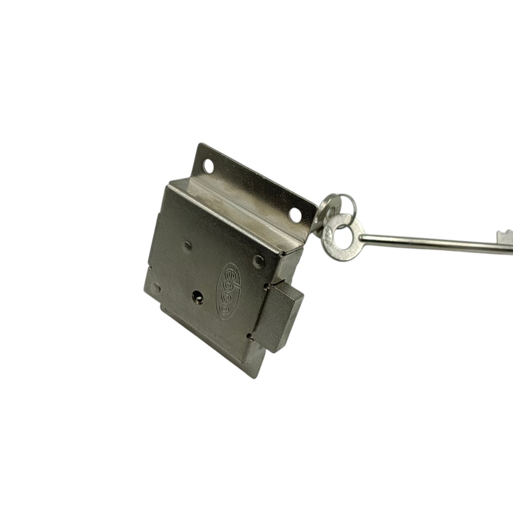 Ebco Cupboard lock 75mm CSQL1LK M.S steel finish 2keys 3"*2" both side open (2498)