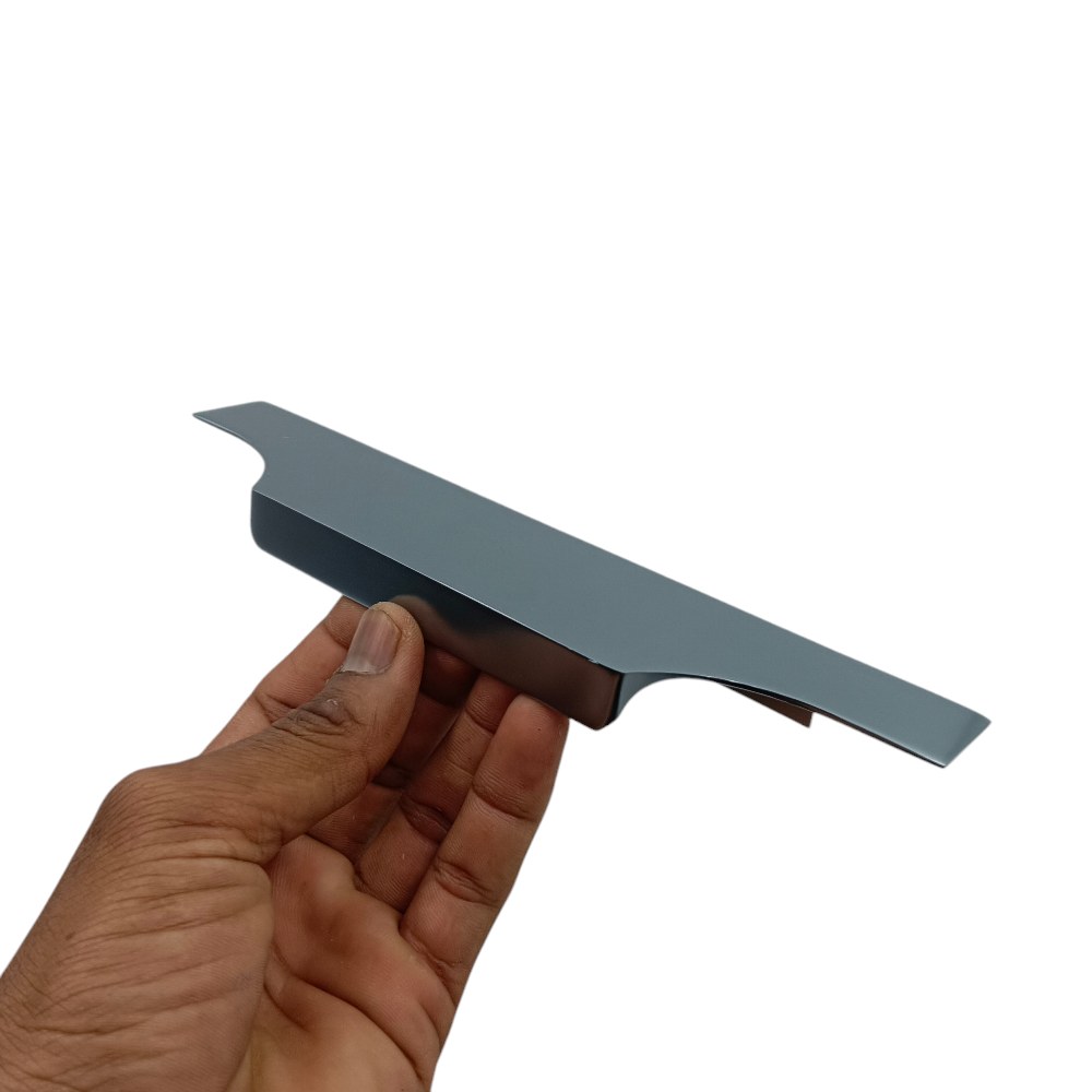 Kitchen Edge Profile handle glossy Grey finish back screw VI-03 nandini aluminium 8",10",12",16",18",20",24",30",36" (2519)