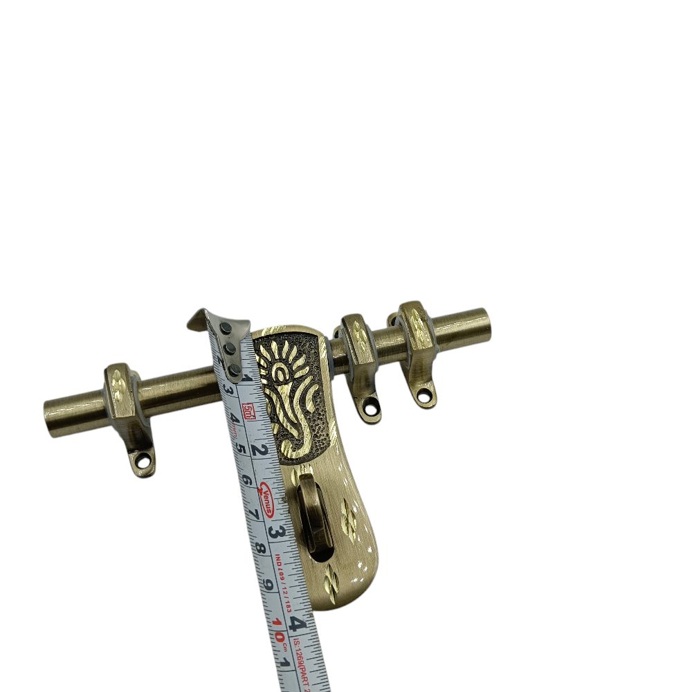 Aldrop brass antique ganpati 6inch diamont cutting (3+1 kutti) 12mm rod thickness meenakshi-638 (2525)
