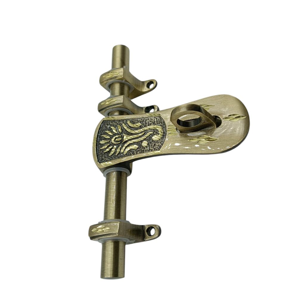 Aldrop brass antique ganpati 6inch diamont cutting (3+1 kutti) 12mm rod thickness meenakshi-638 (2525)