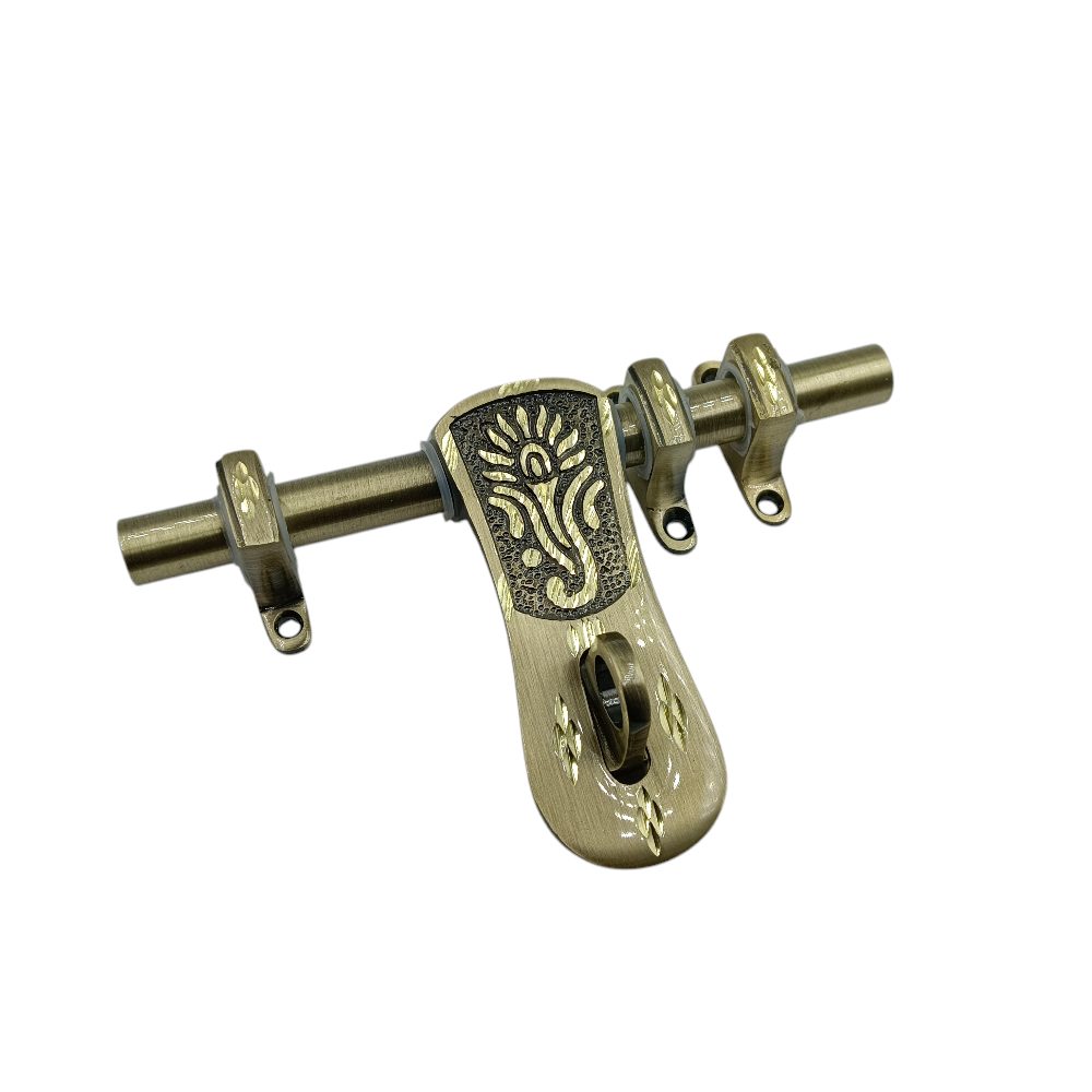 Aldrop brass antique ganpati 6inch diamont cutting (3+1 kutti) 12mm rod thickness meenakshi-638 (2525)