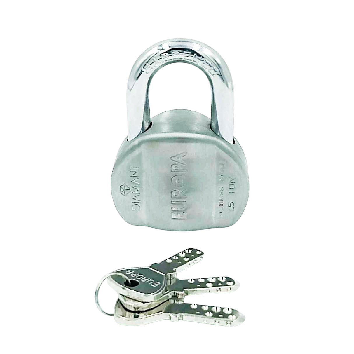 Europa L358 padlock Stainless Steel Diamant 58 mm 3 Dimple Keys 15years warrenty (1002)