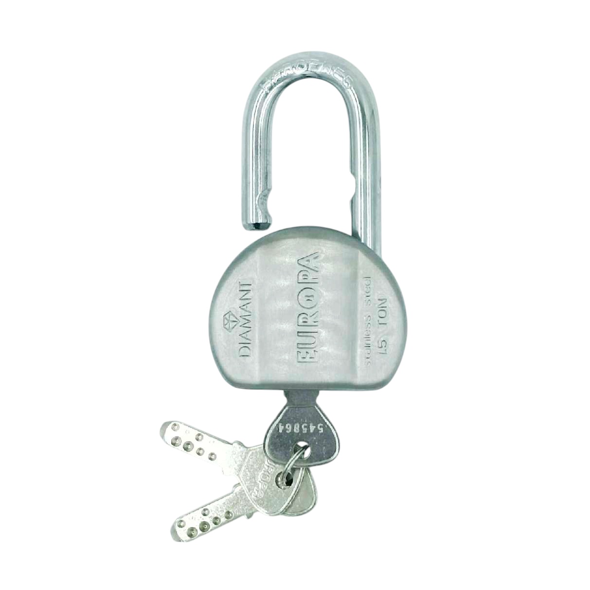 Europa L358 padlock Stainless Steel Diamant 58 mm 3 Dimple Keys 15years warrenty (1002)