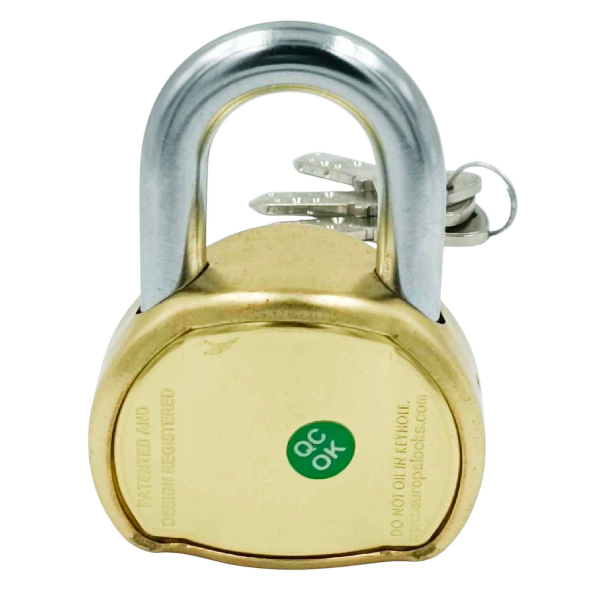 Europa L358BM Brass Diamant Padlock with Advanced DLSB Technology and 11-Pin 3 Dimple Keys Security 15 years warrenty(1003)