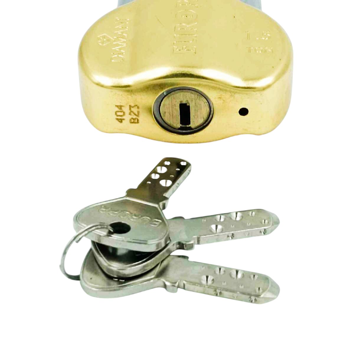 Europa L358BM Brass Diamant Padlock with Advanced DLSB Technology and 11-Pin 3 Dimple Keys Security 15 years warrenty(1003)