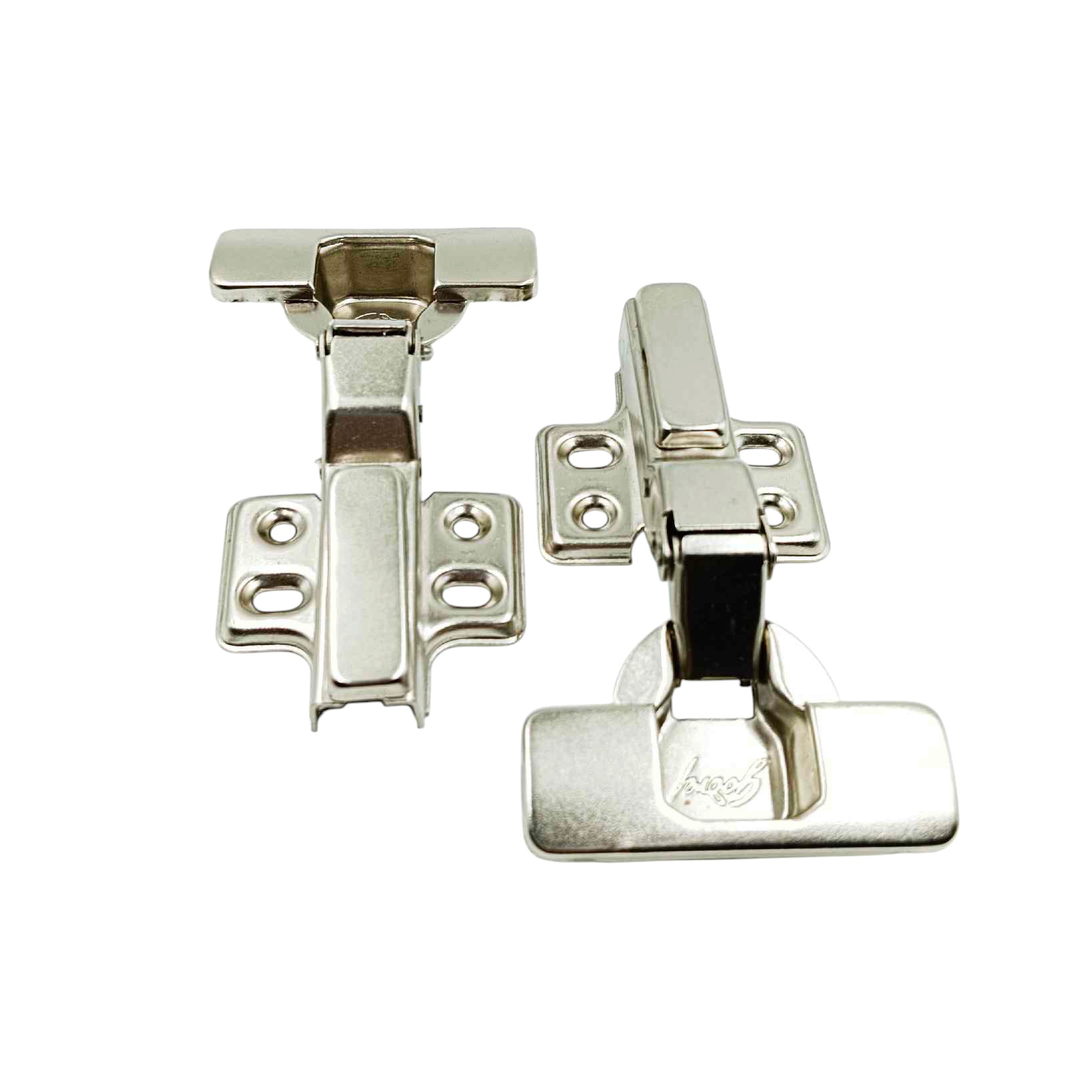 Godrej Autohinges hydrolic soft close 4hole slip on cabinet hinge 0-2226,8-2227,16-2228 m.s (mild steel) nickel plated 1 year warrenty (1541)