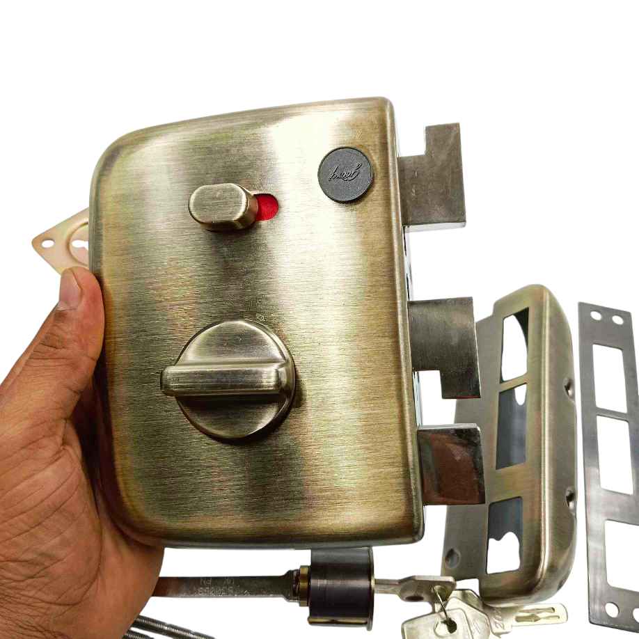 Godrej maindoor lock 4454 centaur ultra XL+1ck AB for double doors 15 years warranty antique finish free installation (1348)