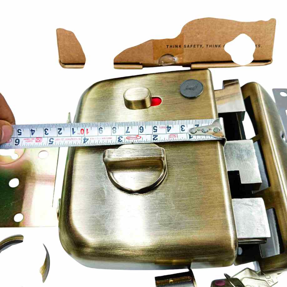 Godrej maindoor lock 4454 centaur ultra XL+1ck AB for double doors 15 years warranty antique finish free installation (1348)