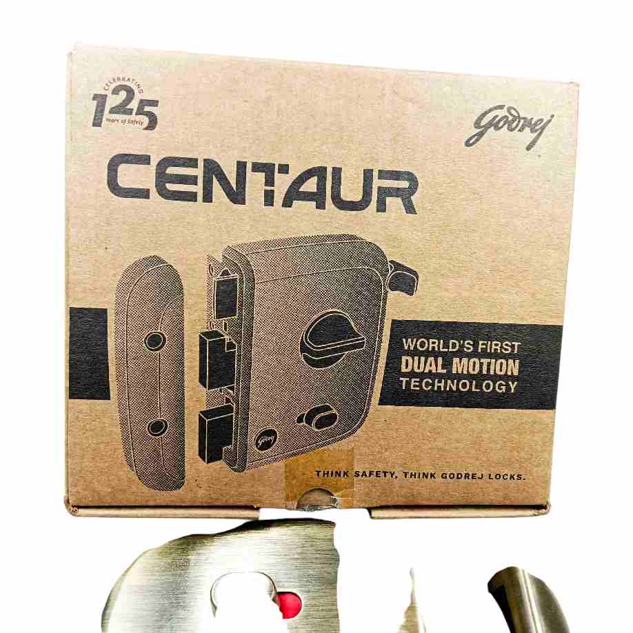 Godrej maindoor lock 4454 centaur ultra XL+1ck AB for double doors 15 years warranty antique finish free installation (1348)