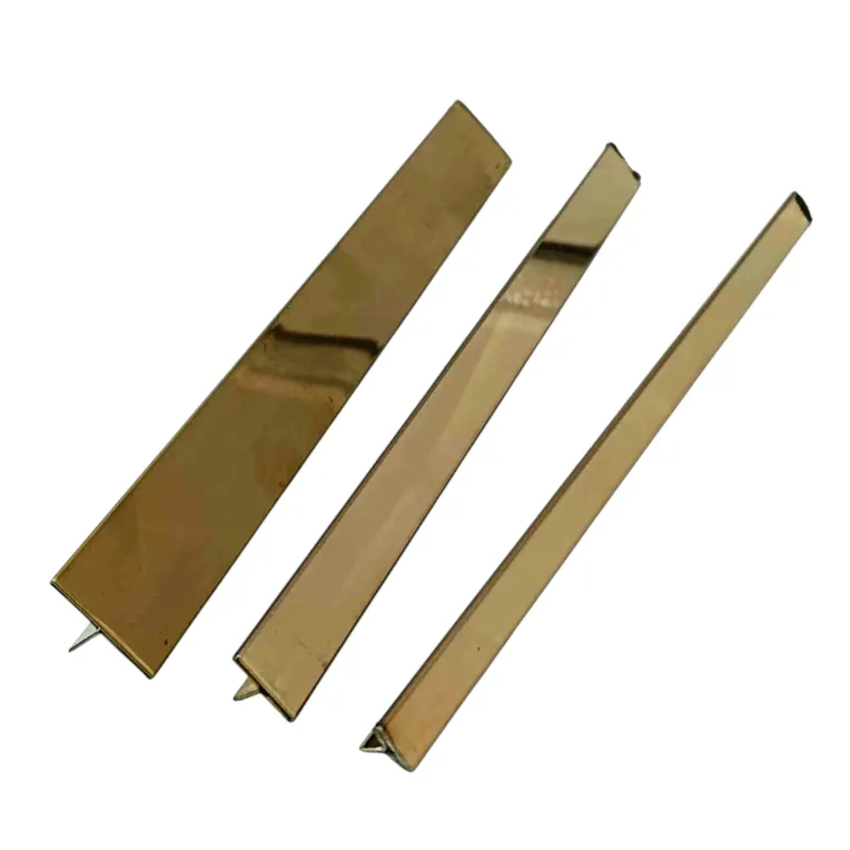 T patti s.s 304 pvd Rosegold finish 8mm,12mm,20mm width 10ft length (1007)