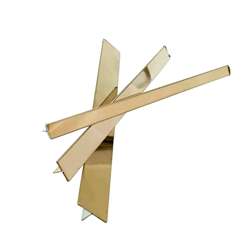 T patti s.s 304 pvd Rosegold finish 8mm,12mm,20mm width 10ft length (1007)