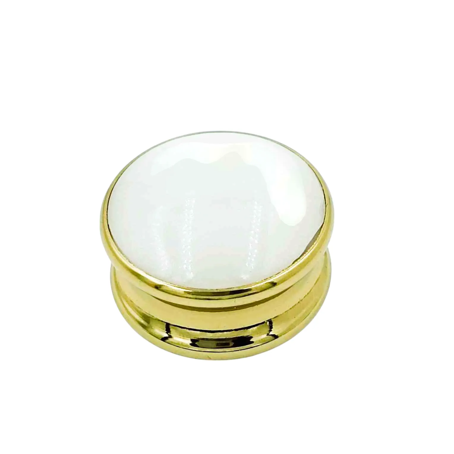 Drawer knob 35mm round Gold/white,Antique/brown,c.p/grey,Rosegold /brown,satin/brown C-8007(1049)