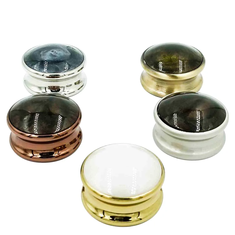 Drawer knob 35mm round Gold/white,Antique/brown,c.p/grey,Rosegold /brown,satin/brown C-8007(1049)