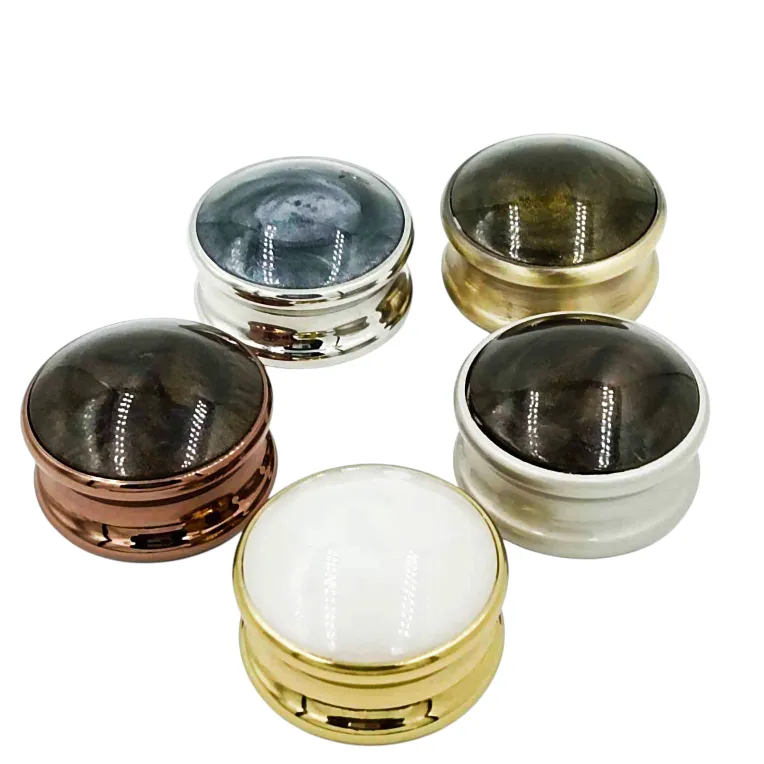 Drawer knob 35mm round Gold/white,Antique/brown,c.p/grey,Rosegold /brown,satin/brown C-8007(1049)