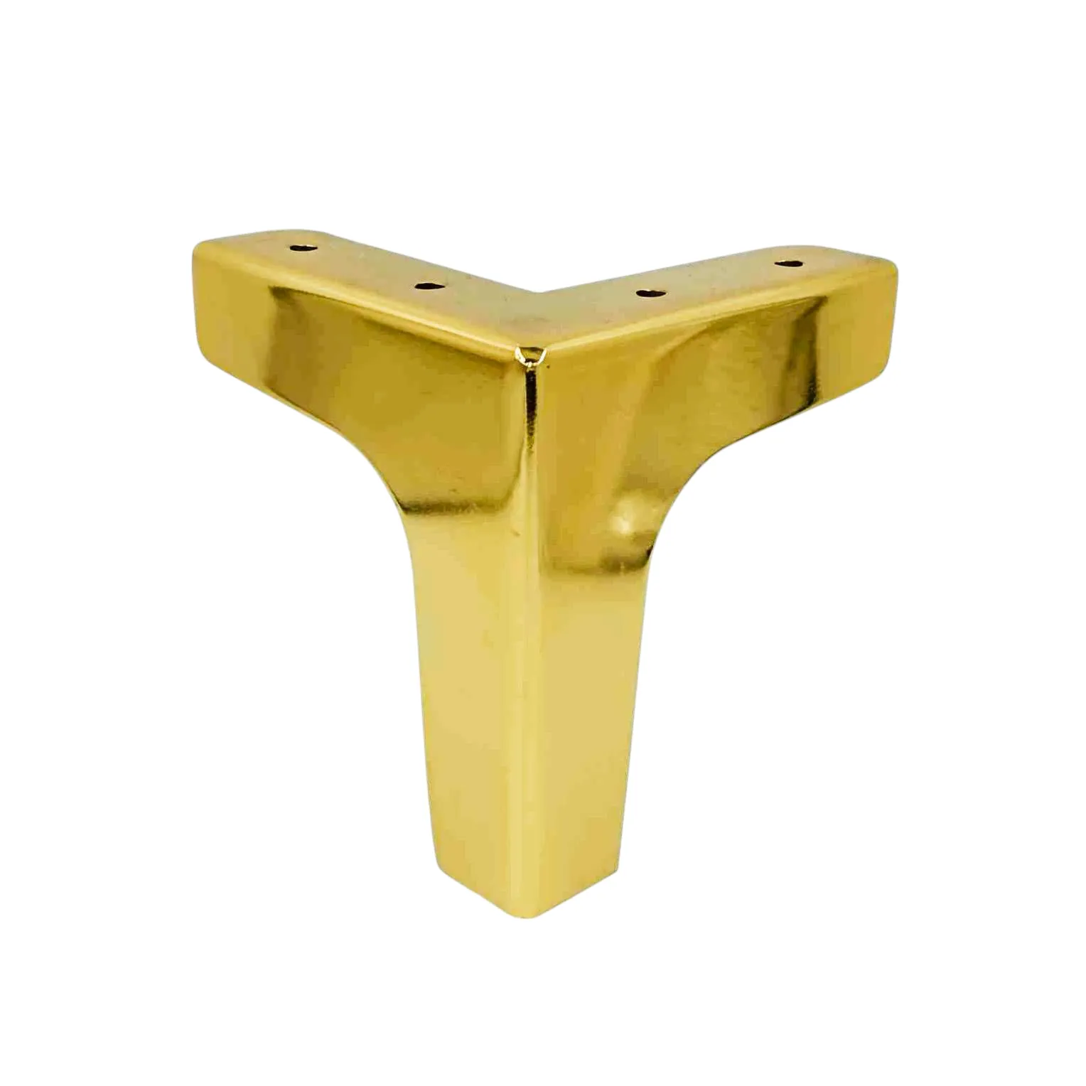 Fancy Sofa leg T type 4" steel pvd gold finish (1051)