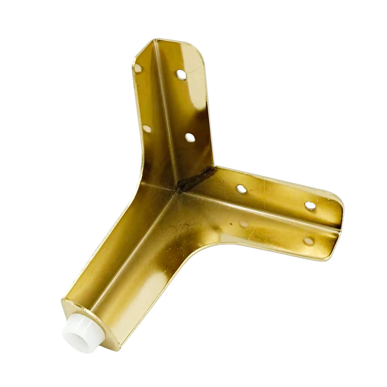 Fancy Sofa leg T type 4" steel pvd gold finish (1051)