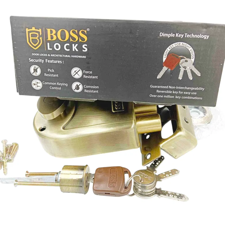 Boss maindoor lock three deadbolt 9952AB 1ck Antique finish 15 years warrenty tribolt(1052)