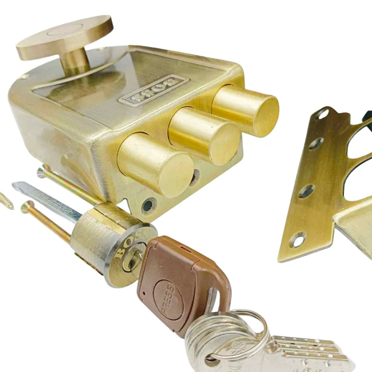 Boss maindoor lock three deadbolt 9952AB 1ck Antique finish 15 years warrenty tribolt(1052)