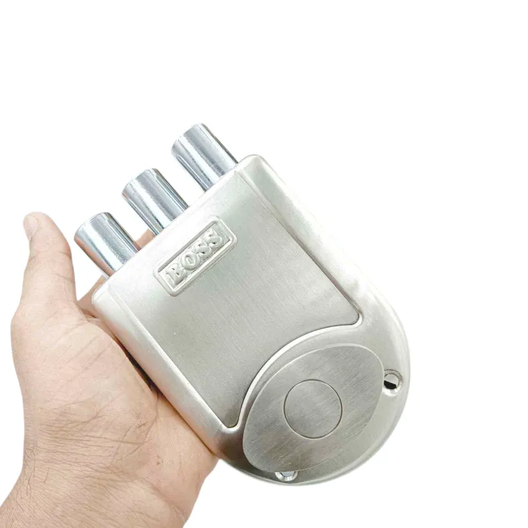 Boss maindoor lock three deadbolt 9953ss 1ck steel finish15 years warrenty tribolt(1053)