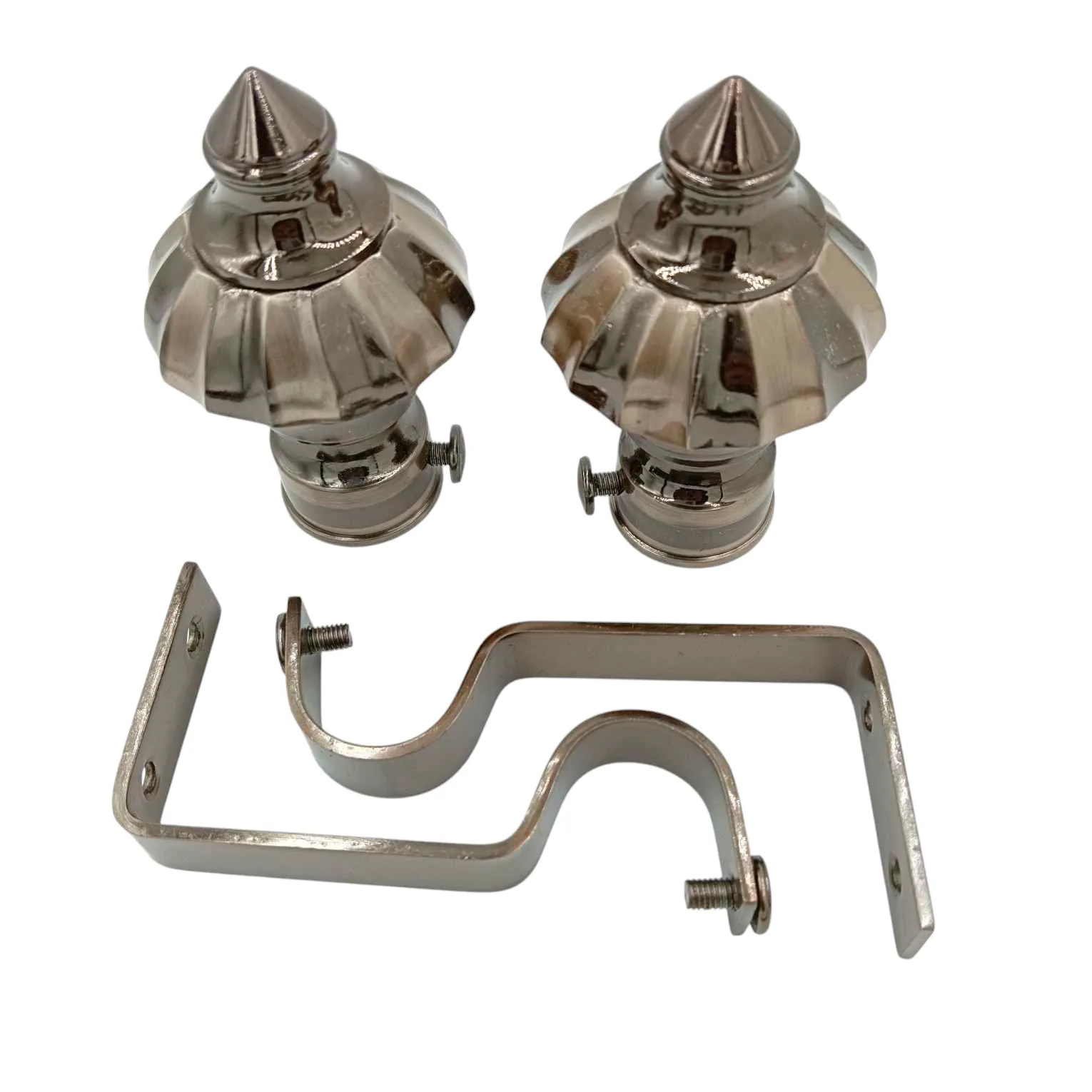 Curtain bracket full set brass gold and Rosegold and black glossy for 1" pipe with supporting clamps(1054)