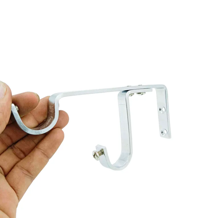 Steel heavy double Center and side support for curtain bracket  for 1" pipe (1060)