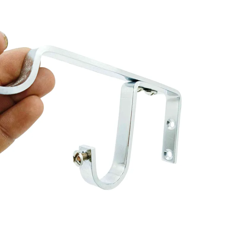 Steel heavy double Center and side support for curtain bracket  for 1" pipe (1060)