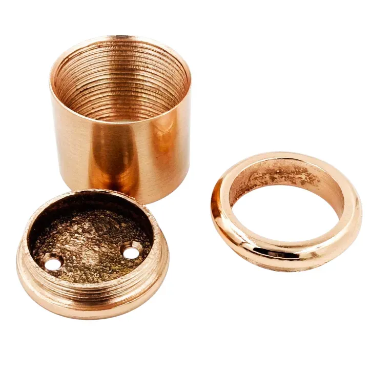 Brass Rosegold heavy counsiled straight to wall fittings for curtain 1"pipe (1067)