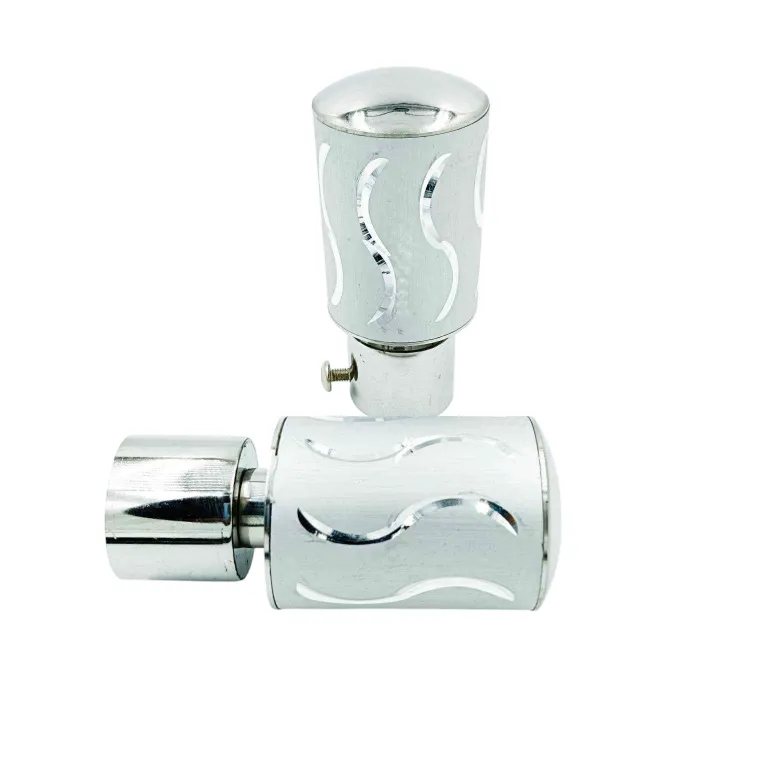 Steel Curtain bracket silver with s design (pack of 2pc bracket only)(1077)